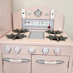 Retro Children's Pottery Barn Kitchen Set Of 3 Pink