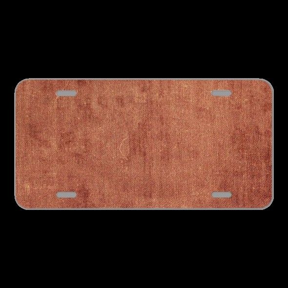 License Plate Novelty Car Front Background Brown Structure Rau