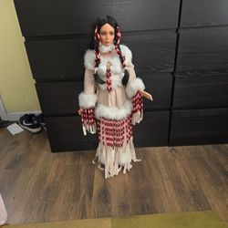 33 inch tall native American doll