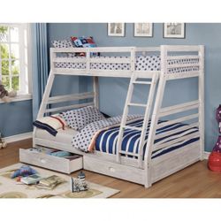 Twin Over Full Bunk Bed With Storage 