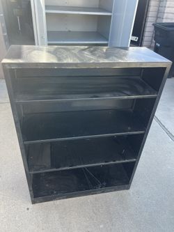 Four Tier Steel Black Adjustable Shelving Unit 