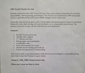 1995 Toyota Tacoma