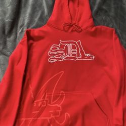 Red And White SDL Hoodie 