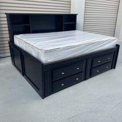 Full Size Bed Frame With Mattress 