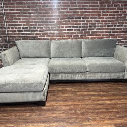 Free Delivery- Maceys gray 2 pc sectional sofa couch