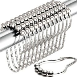 Shower Curtain & Curtain Hooks Rust Proof (12)