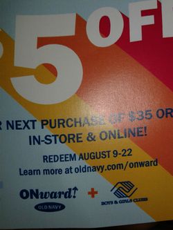 Cupon de old navy