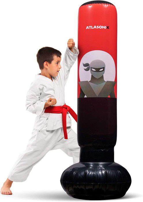 Punching Bag Inflatable Kids Punching Bag Boxing Set Karate, Taekwondo, MMA 5’ 3