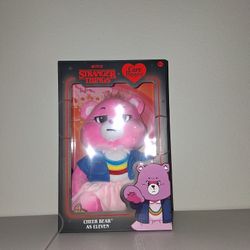 Netflix Care Bears x Stranger Things Cheer Bear as Eleven 12" PLUSH NEW In BOX