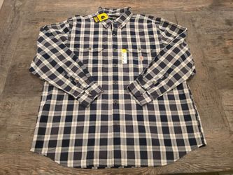 CARHARTT PLAID BUTTON UP LONG SLEEVE SHIRT MENS...SZ XL...BNWT