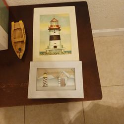 Two Lighthouse Decorations 