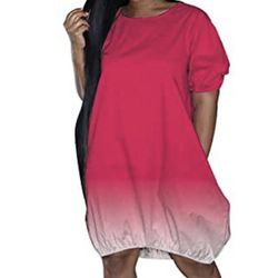 Pink ombré dress length is mid thigh