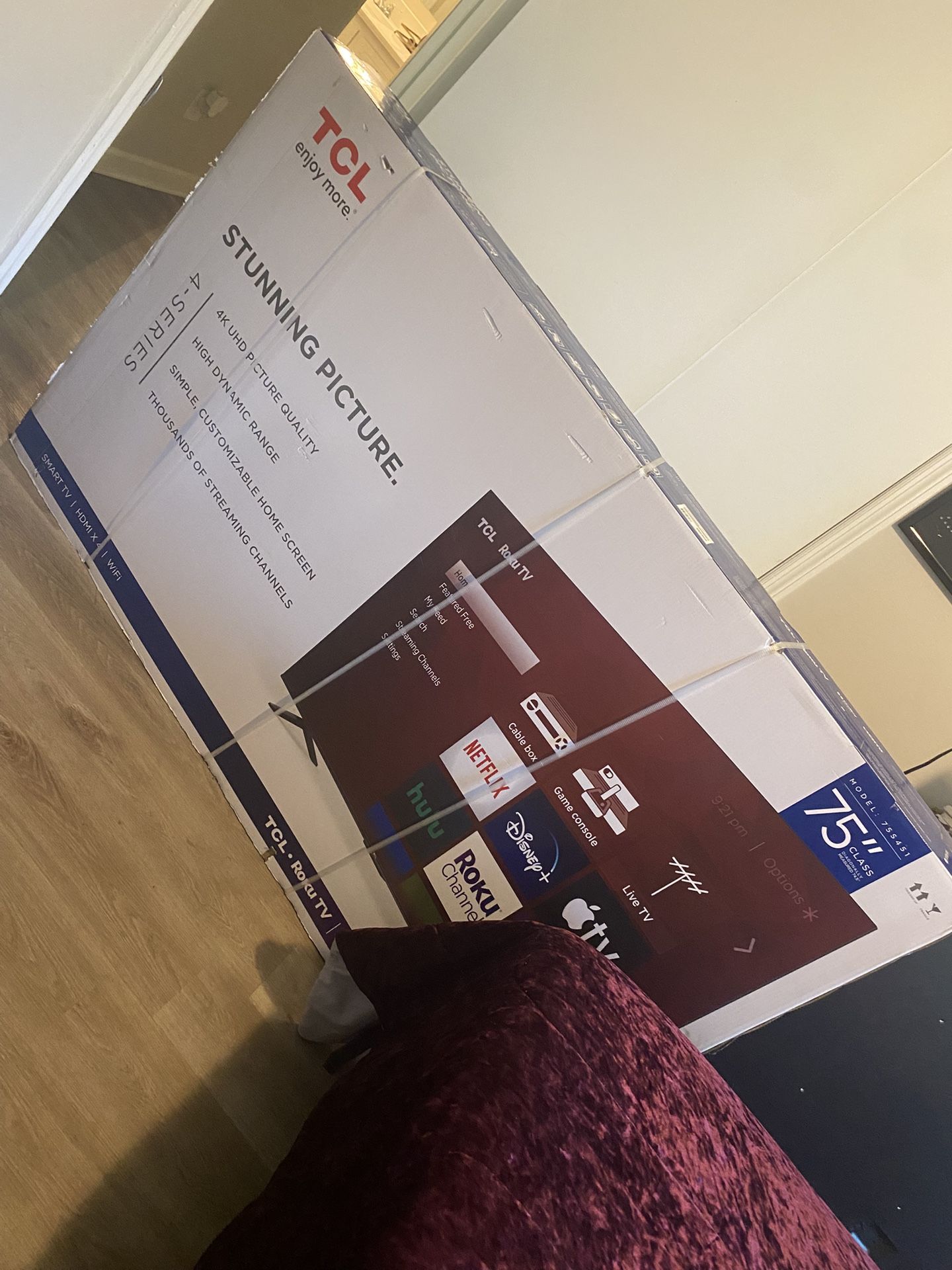 75in TCL Roku Tv