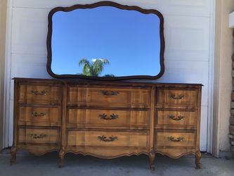 AntiqueFrench Provincial Dresser with Mirror