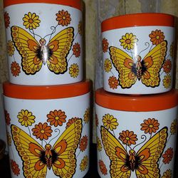Butterfly 1970s Vintage Canisters in San Fernando 91340