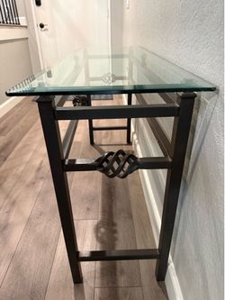 Iron/Glass Console Table and Mirror