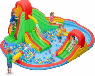 Inflatable with various slides