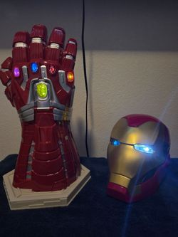 Marvel Iron Man and infinity gauntlet Popcorn buckets and poster