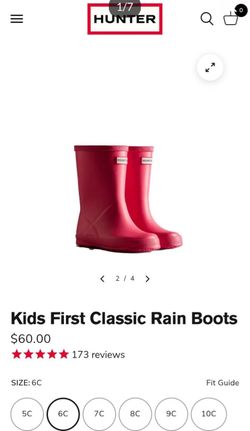 Hunter Kids First Classic Rain Boots