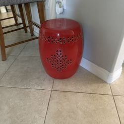 Ceramic Stool - Dark Orange