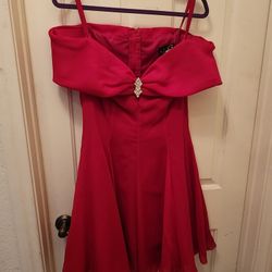 80's/ 90's VINTAGE ON ON RED LINED COCKTAIL PROM DRESS SIZE 9