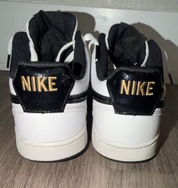 Nike Court Vision Low White/Black/Gold 7.5M
