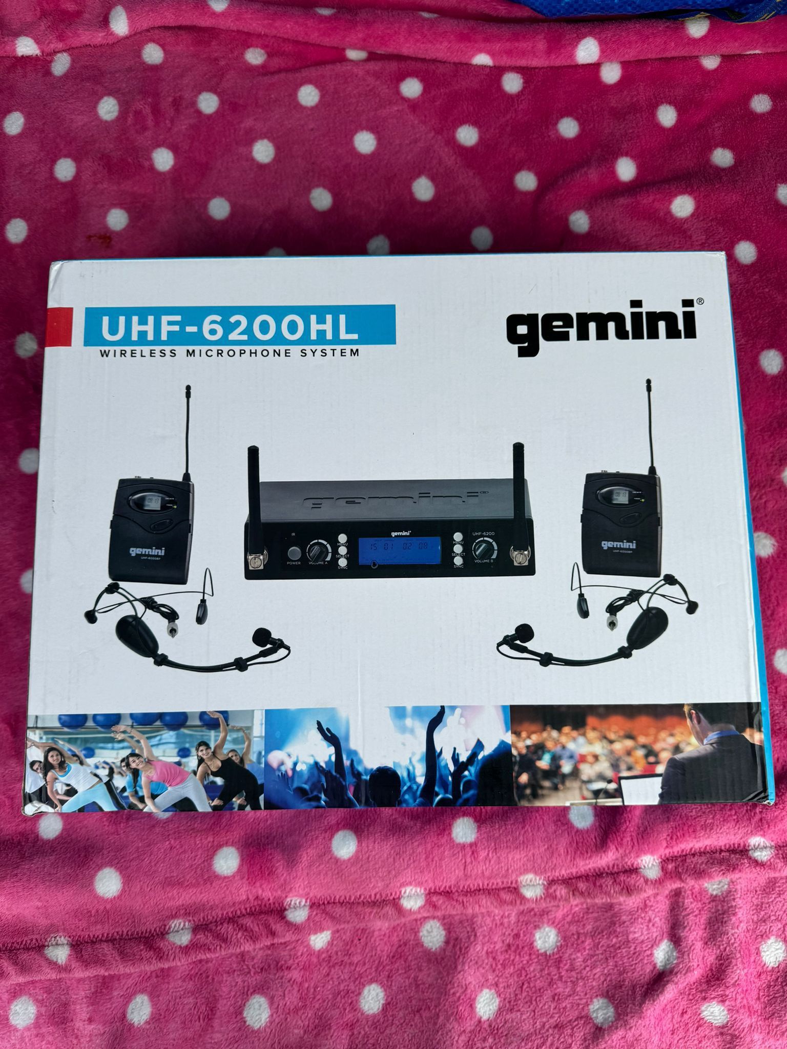 Gemini Sound UHF-6200HL Premium Wireless Lavalier & Headset Mic System - Crystal Clear Audio for Stage Performances and Public Speaking