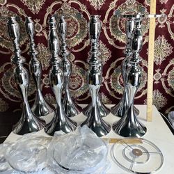  Elegant Silver Wedding Flower Stands (New Read Description)