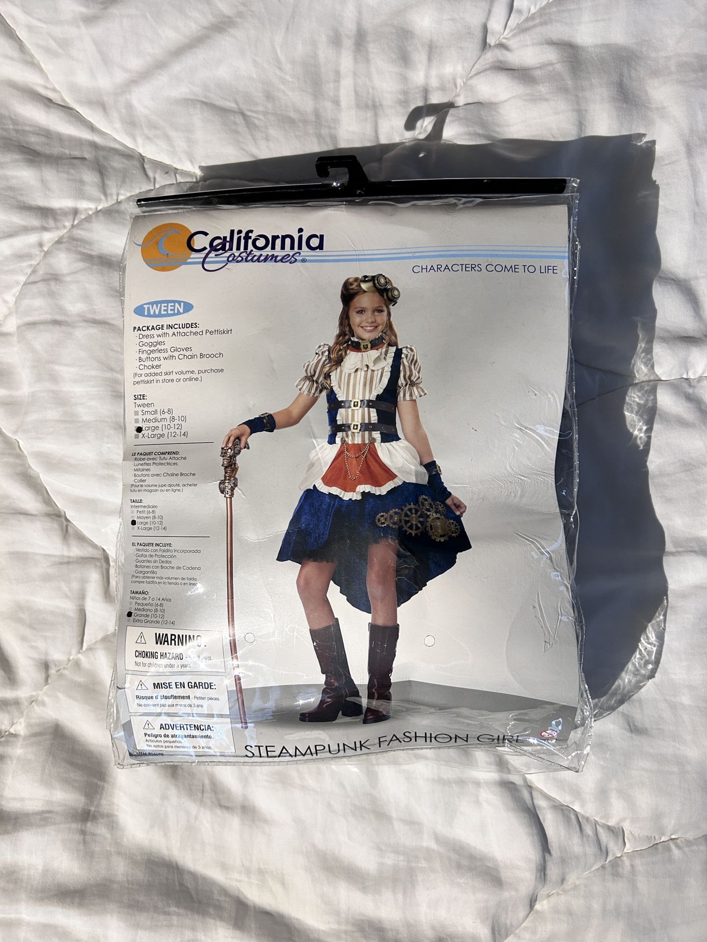 Steampunk tween girl’s costume