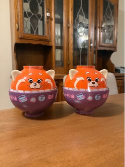 Disneyland Disney Pixar Turning Red Ceramic Bowl Set – Brand New with Packaging – Set of 2