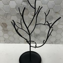 Black Tree Jewelry Display Stand – Modern Organizer for Necklaces, Earrings & Bracelets