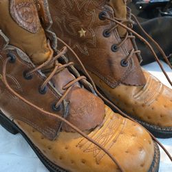 Arias Ostrich Probaby Lacer Women's Boots Round Toe