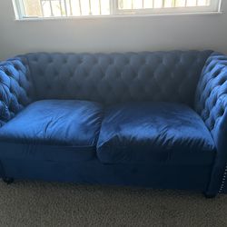 Velvet Two Person Couch 