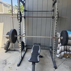 Squat Rack and Weight set 