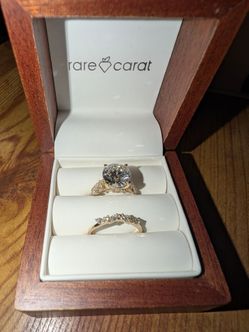 Rare Carat Diamond Engagement Ring Set