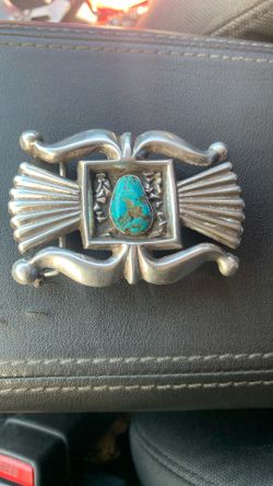 Sterling silver vintage belt buckle