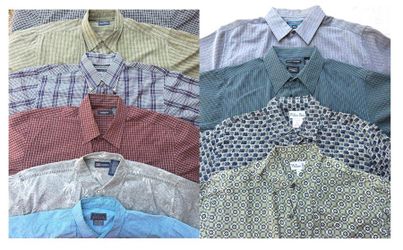 Ten Men's Size Large Short Sleeve Shirts