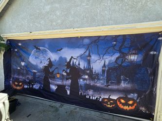 Halloween Garage Banner