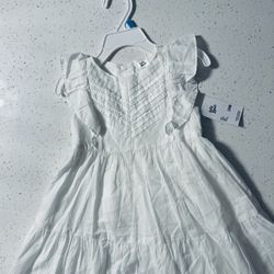 NWT ✨ Oshkosh B’Gosh Baby Girls White Cotton Summer Sundress / 24M