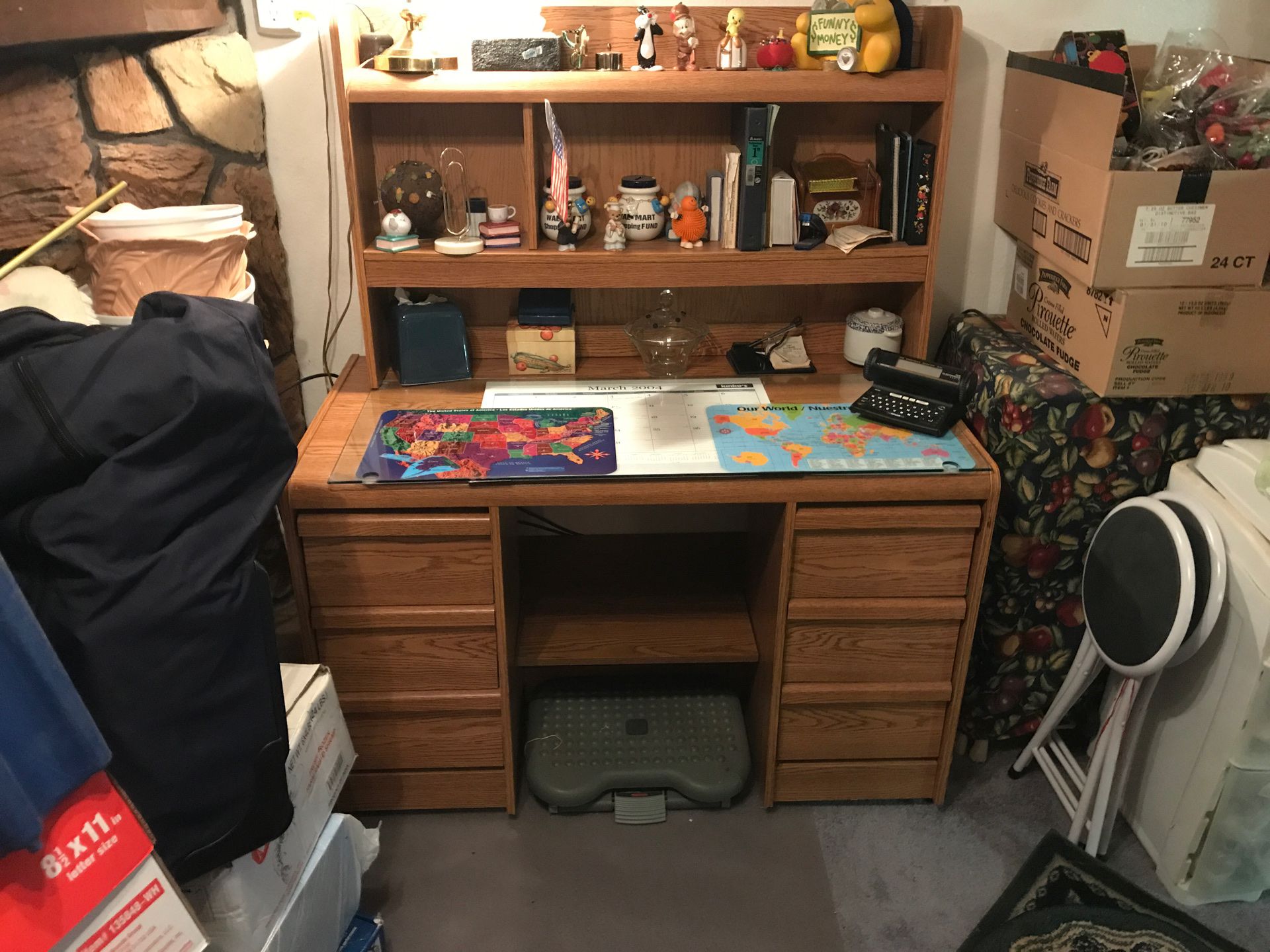 Office Desk with storage shelves