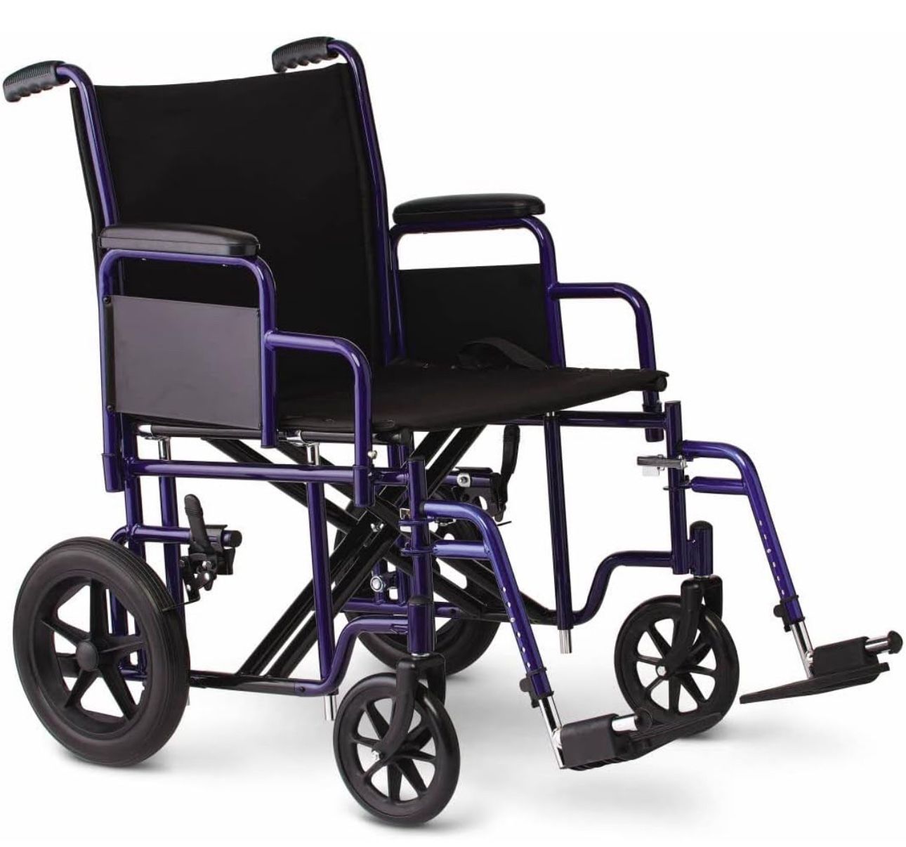 Medline Heavy Duty Transport Chair/Blue Frame