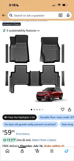 Brand new floor mats in the box