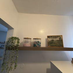 wood brown wall shelf