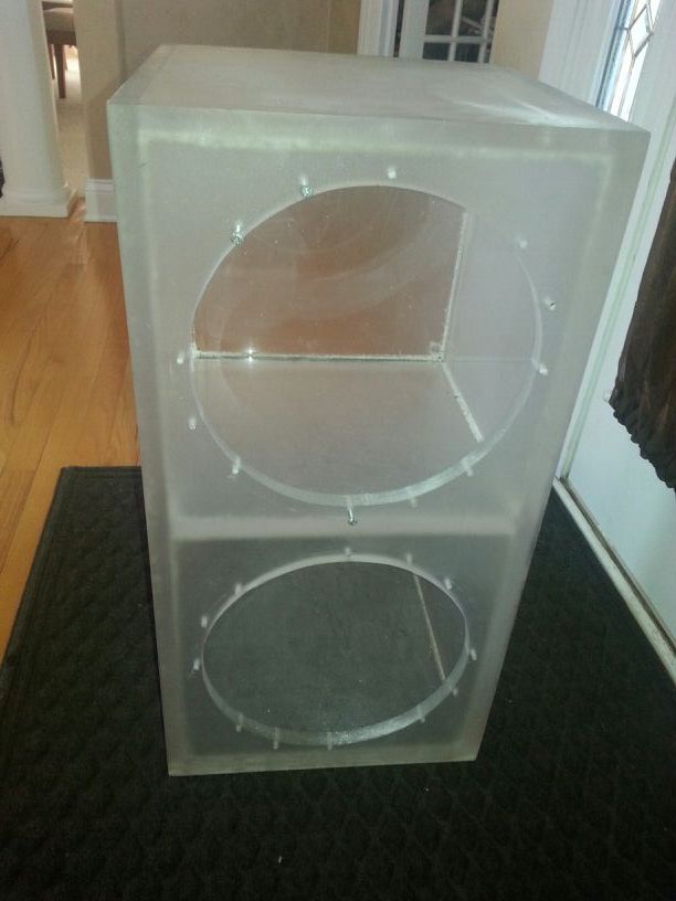 Dual 12" seal plexiglass subwoofer box