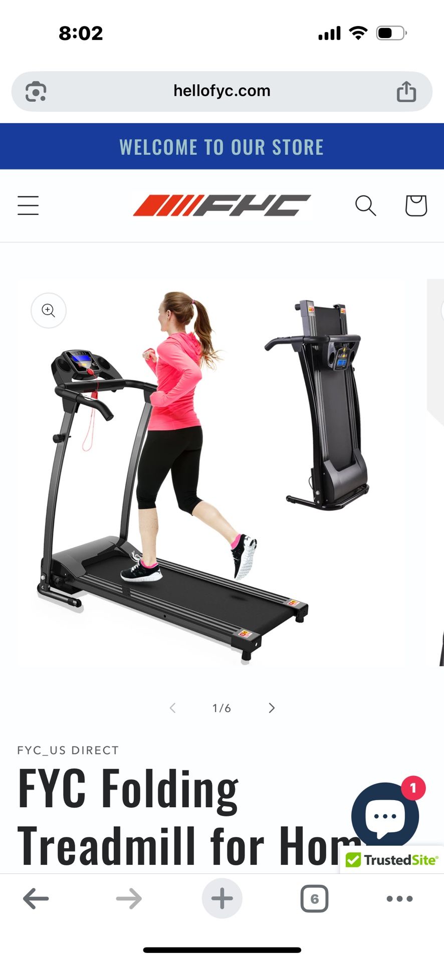 Folding Treadmill for Home Portable Electric Treadmill Running Exercise Machine Compact Treadmill Foldable