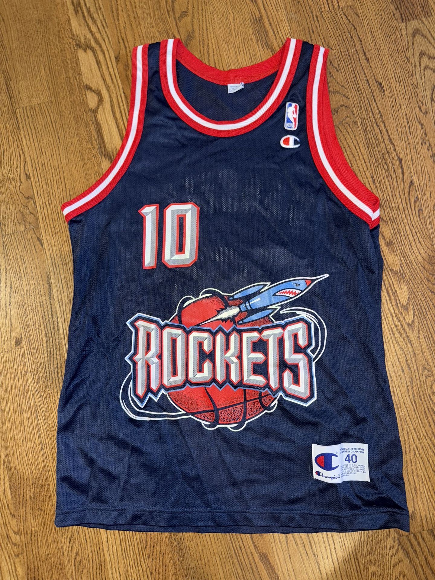 Sam Cassell Throwback Champion Rockets Jersey Size 40