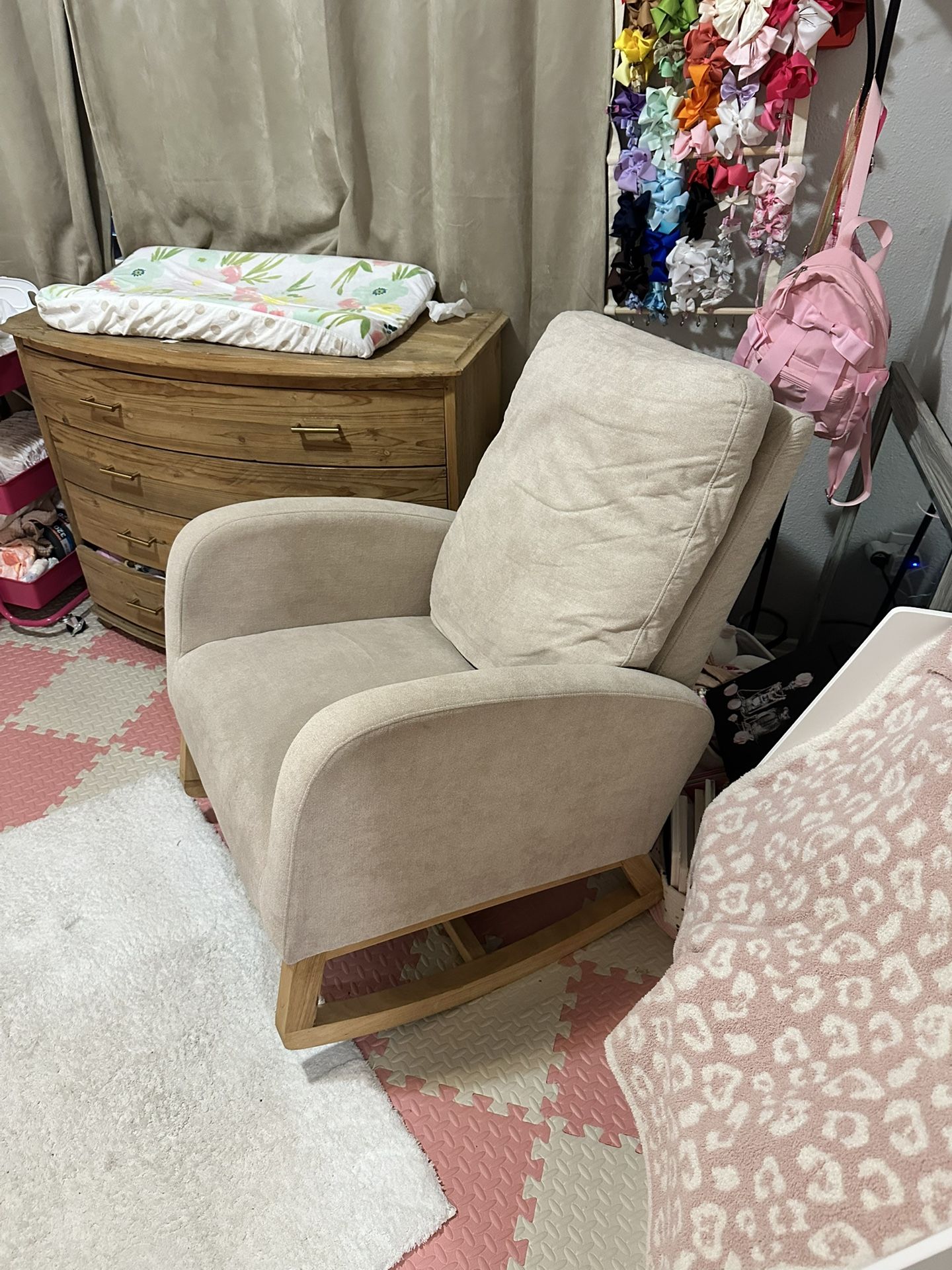 Carrianna Upholstered Rocking Chair