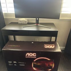 AOC - CU34G2XP 34" VA Curved Gaming Monitor, WQHD (3440x1440), 180Hz, 1ms, Freesync, HDR 400 - Black/Silver/Red