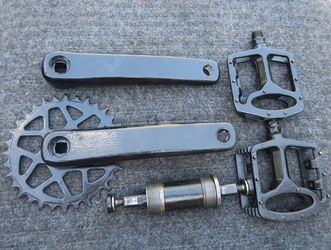 Prowheel Bike Crankset 1 Piece single Chainring Crank Set (175mm )