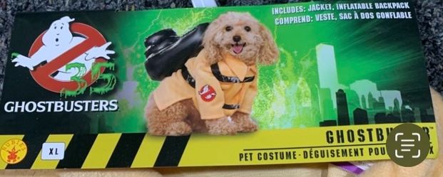 Ghostbusters dog size XL Costume includes Jacket and Backpack